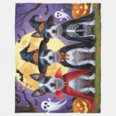 Rat Terrier Honden Pompoen Halloween Grappig Fleece Deken (Voorkant)