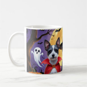 Rat Terrier Honden Pompoen Halloween Grappig Koffiemok