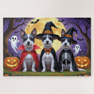 Rat Terrier Honden Pompoen Halloween Grappig Legpuzzel