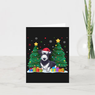Rat Terrier Hondenliefhebbers Santa Hat Ugly Chris Kaart