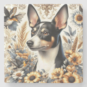 Rat Terrier Illustratie Stenen Onderzetter