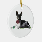 Rat Terrier Keramisch Ornament (Rechts)