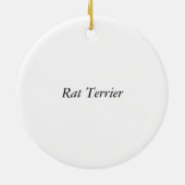 Rat Terrier Keramisch Ornament (Achterkant)