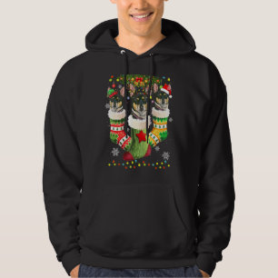 Rat Terrier-kerstsockets Light Xmas Santa Hoodie