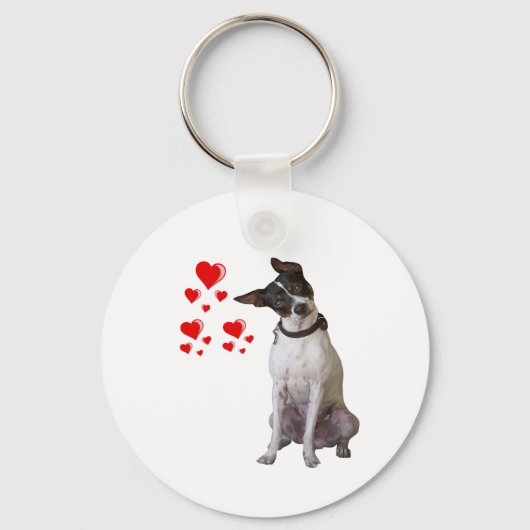 Rat Terrier Love Sleutelhanger (Voorkant)