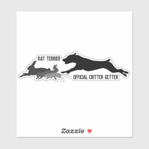 Rat terrier officiële ongedierte vangst sticker