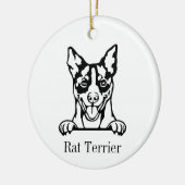 Rat Terrier ornement chien (Gauche)
