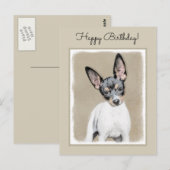 Rat Terrier Painting - Cute Original Dog Art Briefkaart (Voorkant / Achterkant)