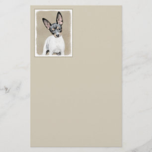 Rat Terrier Painting - Cute Original Dog Art Briefpapier