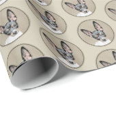 Rat Terrier Painting - Cute Original Dog Art Cadeaupapier (Rol Hoek)