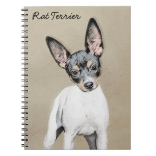 Rat Terrier Painting - Cute Original Dog Art Notitieboek