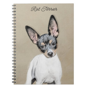 Rat Terrier Painting - Cute Original Dog Art Notitieboek