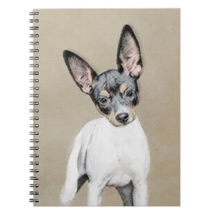 Rat Terrier Painting - Cute Original Dog Art Notitieboek