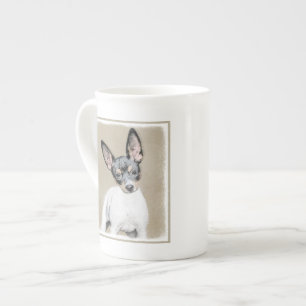 Rat Terrier Painting - Cute Original Dog Art Porselein Kop