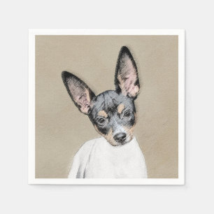 Rat Terrier Painting - Cute Original Dog Art Servetten