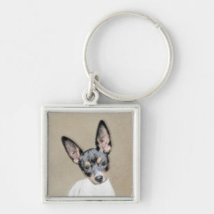Rat Terrier Painting - Cute Original Dog Art Sleutelhanger