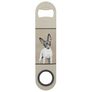 Rat Terrier Painting - Cute Original Dog Art Speed Flessenopener