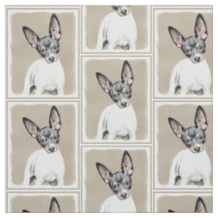 Rat Terrier Painting - Cute Original Dog Art Stof