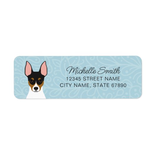 Rat Terrier Return Address Labels (Voorkant)
