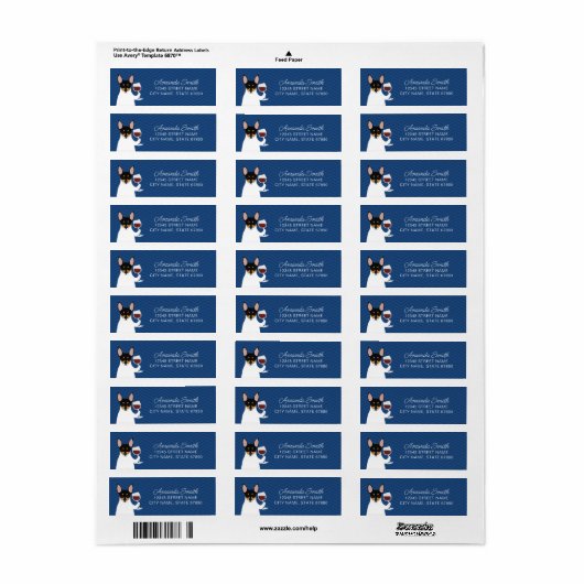 Rat Terrier Return Address Labels (Full Sheet)