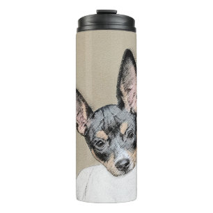 Rat Terrier Schilderij - Mooie Originele Honden Ku Thermosbeker