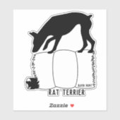 Rat terrier schuurjacht sticker (Vel)