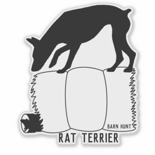 Rat terrier schuurjacht sticker (Voorkant)