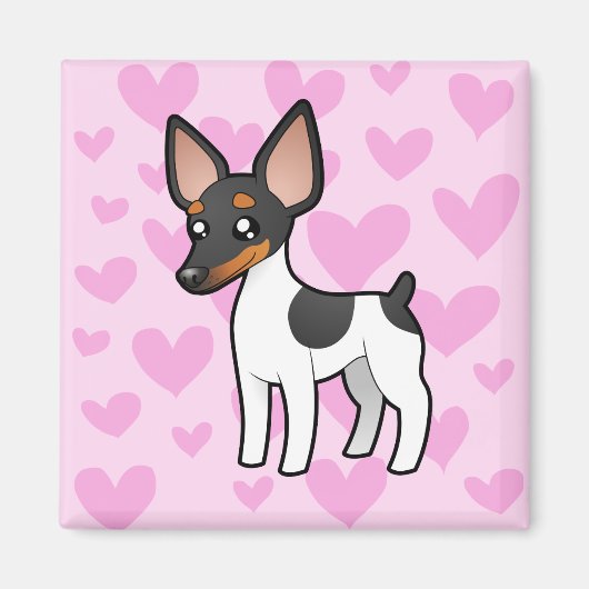 Rat Terrier/Speelgoed Fox Terrier Love Magneet (Voorkant)