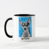 Rat terrier, tasse moderne d'art de chien (Gauche)