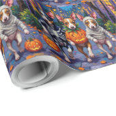 Rat Terrier Trick-or-Treating Halloween Costumes Cadeaupapier (Rol Hoek)