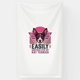 Rat Terrier Vintage Eenvoudig Afleidbare Hond T-sh Spandoek
