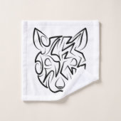 Rat tribal noir et blanc (Gant de toilette)