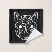 Rat tribal noir et blanc (Gant de toilette)