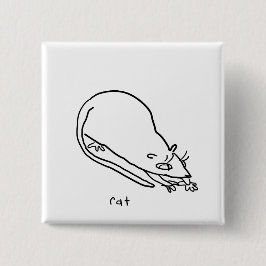 rat vierkante button 5,1 cm