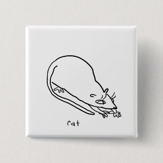rat vierkante button 5,1 cm