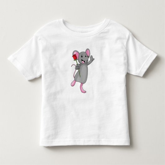 Rat with Rose Flower Kinder Shirts (Voorkant)