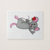 Rat with Rose Flower Legpuzzel (Horizontaal)