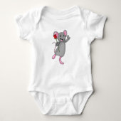 Rat with Rose Flower Romper (Voorkant)