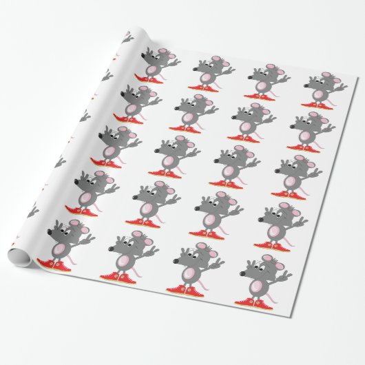 Rat wrapping Paper - Randoon Cadeaupapier (Uitgerold)