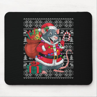 Rat Xmas Trui Stijl Lelijke Kerstman Rat Kerstmis Muismat