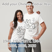 Rat Zodiac  jaar T-shirt
