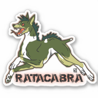 Ratacabra - rattenterriër chupacabra sticker
