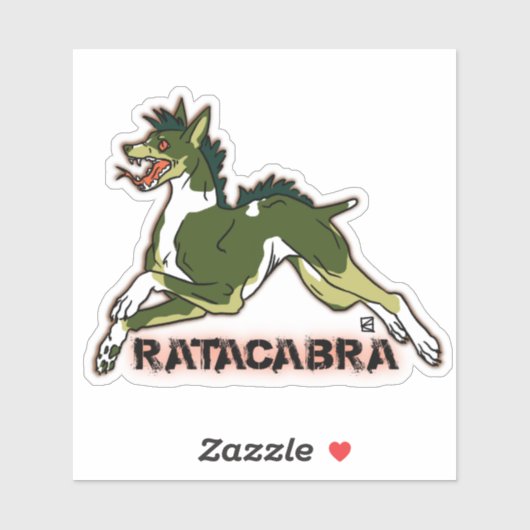 Ratacabra - rattenterriër chupacabra sticker (Vel)