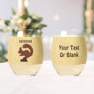 Ratatöskr, Noorse/Viking eekhoorn Wijnglas Zonder Voet