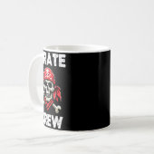 Rate Crew Skull Crossbones Funny Matching Men Wome Koffiemok (Voorkant links)