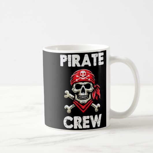 Rate Crew Skull Crossbones Funny Matching Men Wome Koffiemok (Rechts)