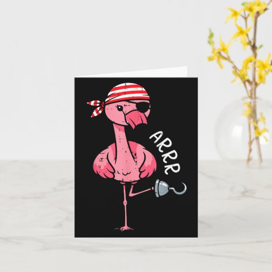 Rate Flamingo Arrr Halloween Costume Women Girls K Kaart (Gele Bloem)