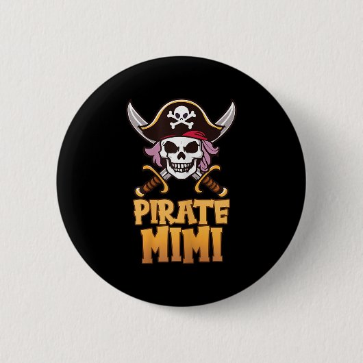 Rate Mimi Funny Captain Matching Grandma Halloween Ronde Button 5,7 Cm (Voorkant)
