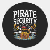 Rate Security Funny Halloween Costume Dad Mom Grou Ronde Sticker (Voorkant)