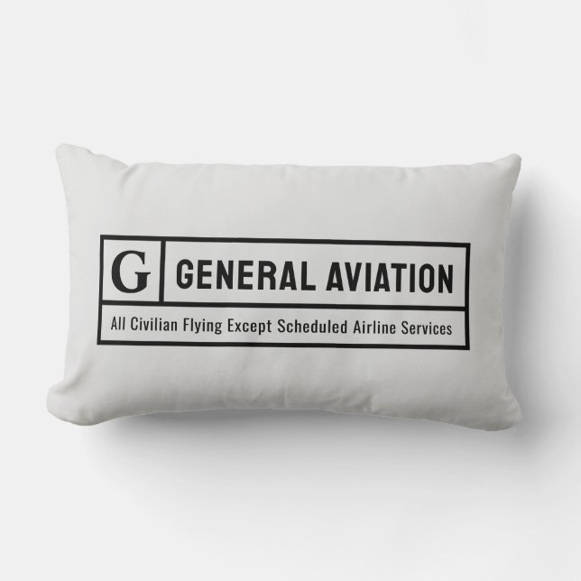 Rated G General Aviation Lumbar Pillow Kussen (Voorkant)